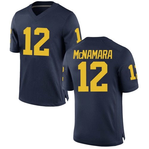 Cade McNamara Michigan Wolverines Men's NCAA #12 Navy Replica Brand Jordan College Stitched Football Jersey EAU3054CD